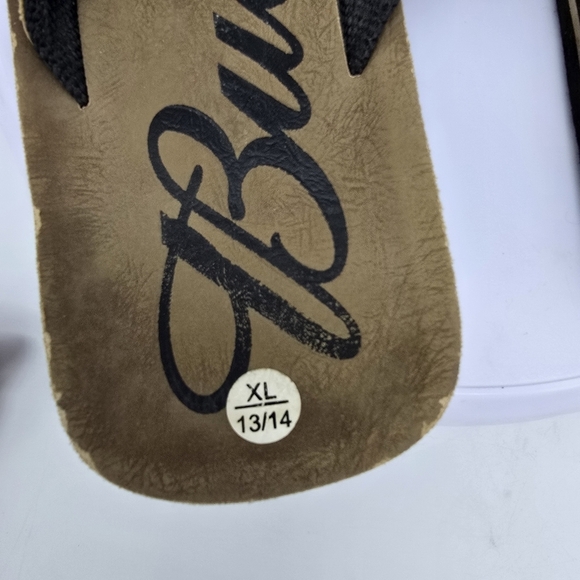 Budweiser Shoe Men 14 Thong Sandals Brown - Picture 3 of 8